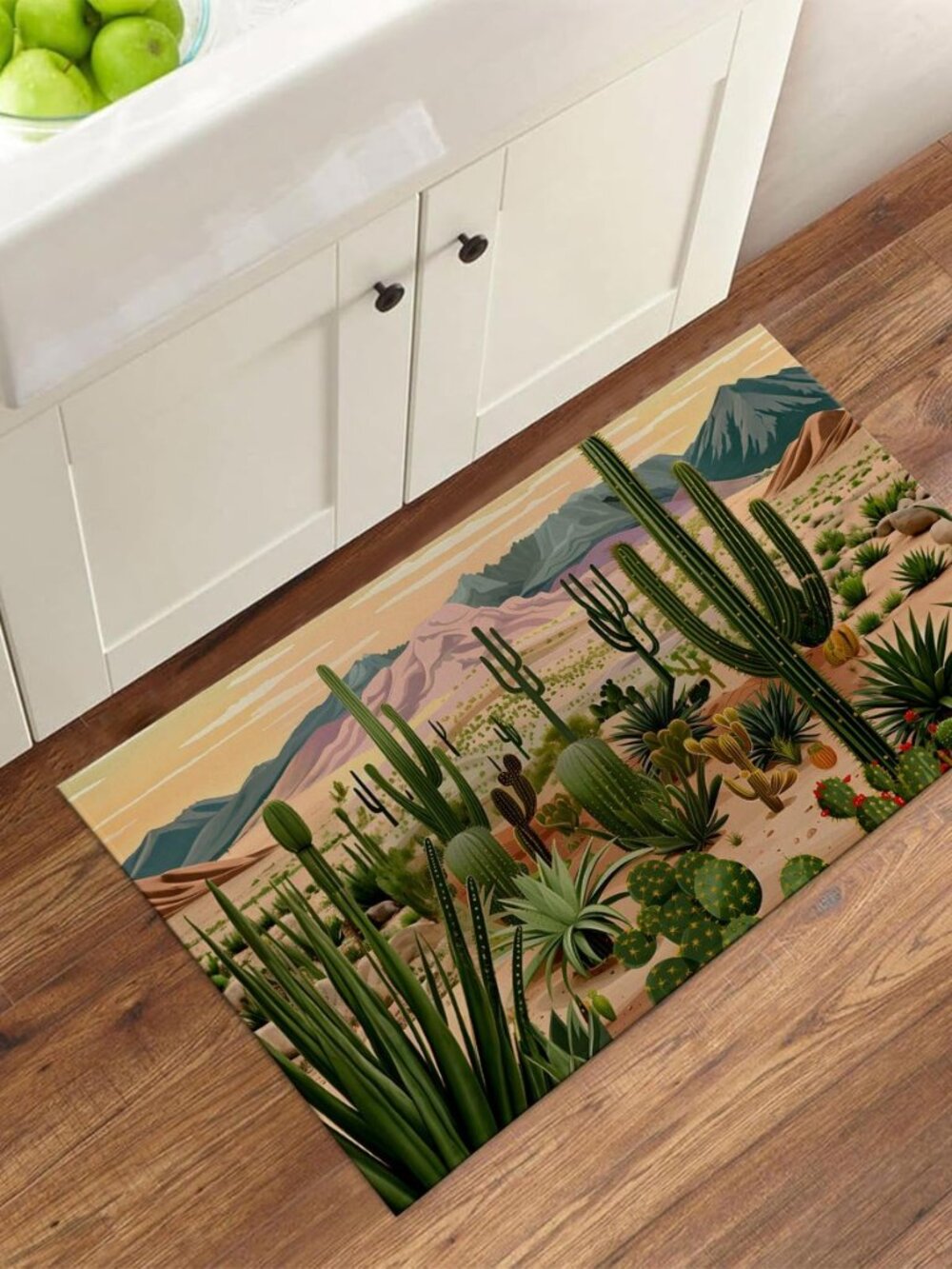 Lush Cactus Indoor Door Mat, Welcome Desert Scenic Door Mats Inside for Front